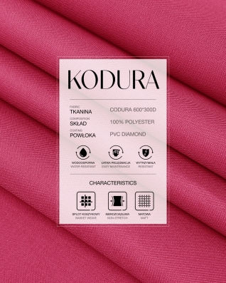 Voděodolná tkanina Kodura 600D*300D PVC (516) růžová