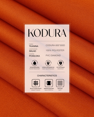 Voděodolná tkanina Kodura 600D*300D PVC (523) oranžová