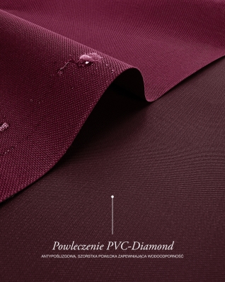 Wasserdichter Codura-Stoff 600D*300D PVC (525) Bordeaux