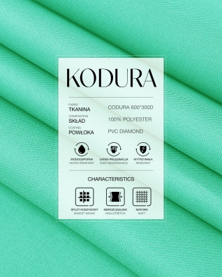 Tkanina wodoodporna Kodura 600D*300D PVC (533) miętowa