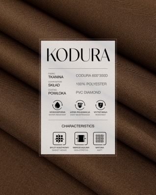 Voděodolná tkanina Kodura 600D*300D PVC (568) hnědá
