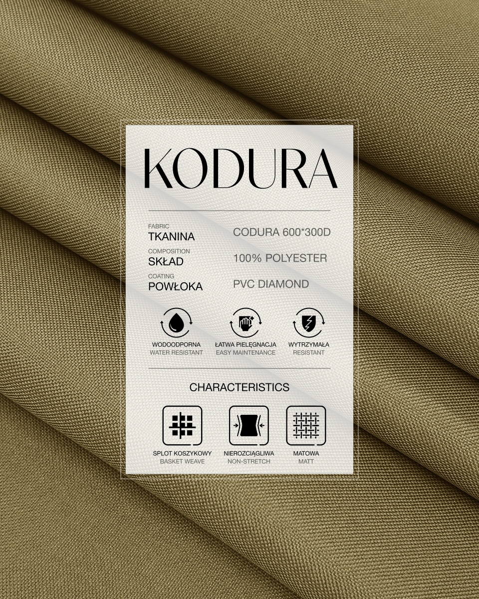 Tkanina wodoodporna Kodura 600D*300D PVC (573) beżowa