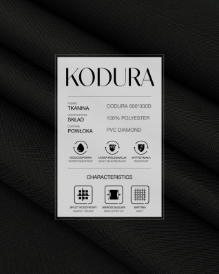 Voděodolná tkanina Kodura Light 600D*300D PVC (580) černá