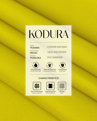 Tkanina wodoodporna Kodura 600D*300D PVC (611) jasnożółta