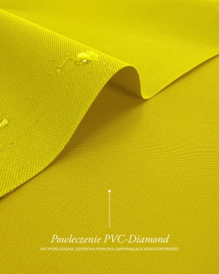 Tkanina wodoodporna Kodura 600D*300D PVC (611) jasnożółta