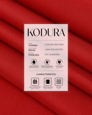 Voděodolná tkanina Kodura 600D*300D PVC (620) červená