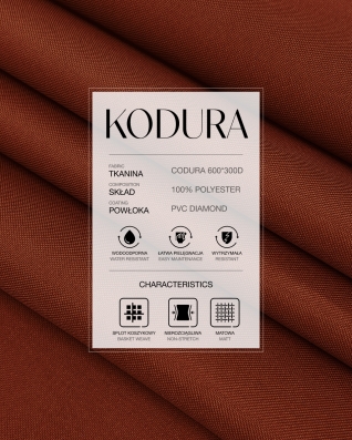 Tkanina wodoodporna Kodura 600D*300D PVC (630) brązowa