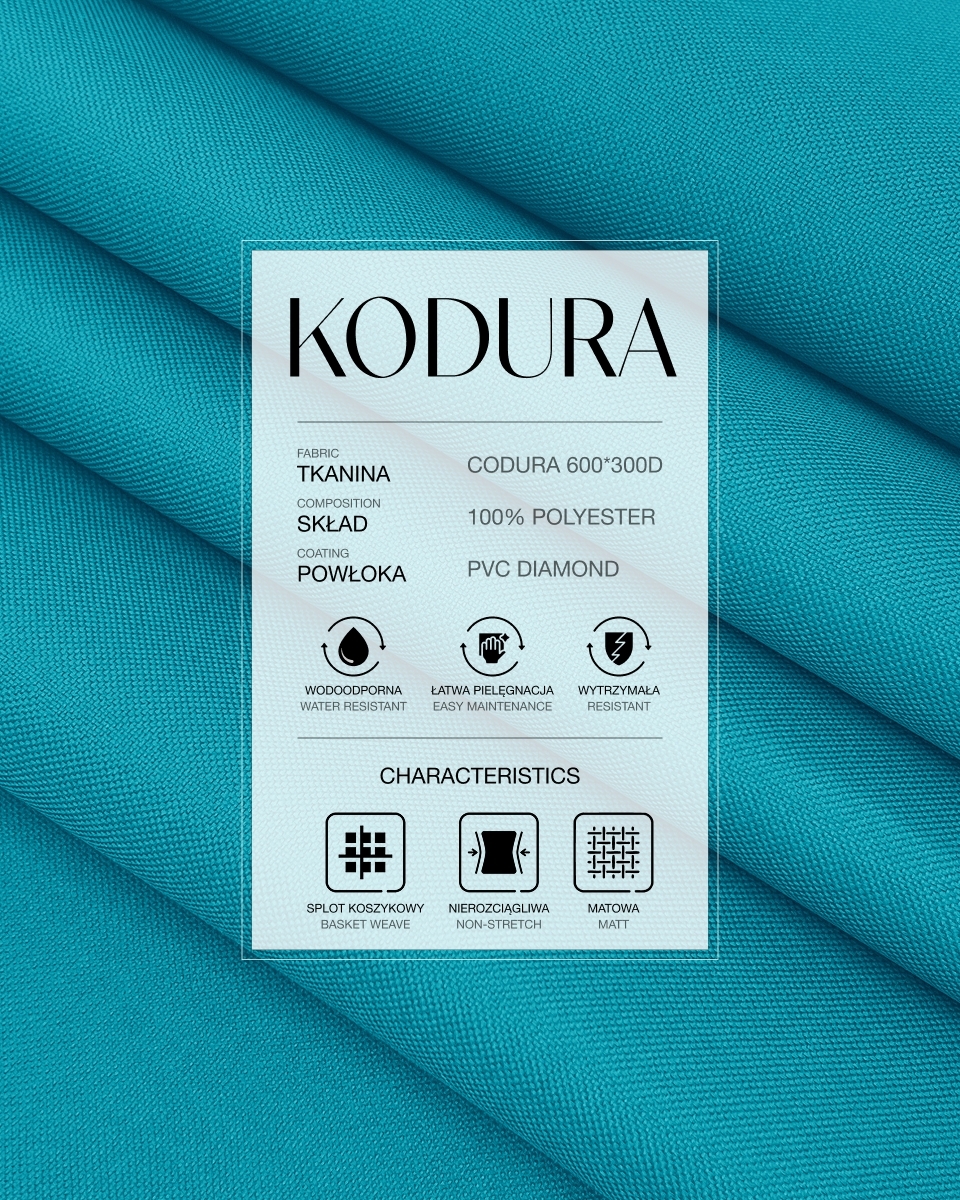 Voděodolná tkanina Kodura 600D*300D PVC (643) modrá