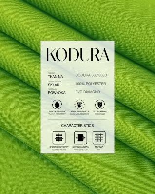 Tkanina wodoodporna Kodura 600D*300D PVC (652) jasnozielona