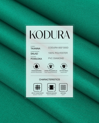 Voděodolná tkanina Kodura 600D*300D PVC (672) petrolejová