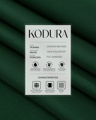 Voděodolná tkanina Kodura 600D*300D PVC (693) tmavě zelená