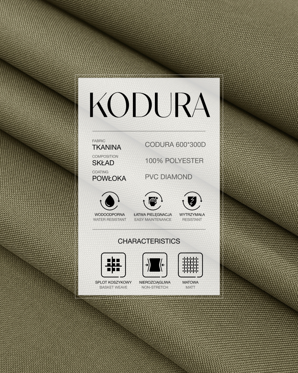 Tkanina wodoodporna Kodura 600D*300D PVC (810) beżowa