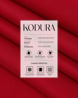 Voděodolná tkanina Kodura 600D*300D PVC (820) červená