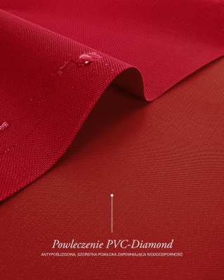Voděodolná tkanina Kodura 600D*300D PVC (820) červená