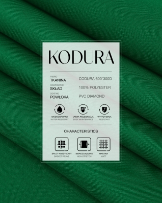 Tkanina wodoodporna Kodura 600D*300D PVC (878) zielona