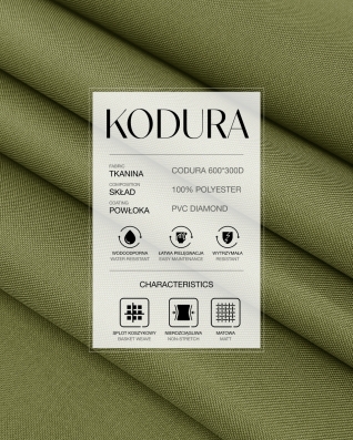 Tkanina wodoodporna Kodura 600D*300D PVC (885) oliwkowa