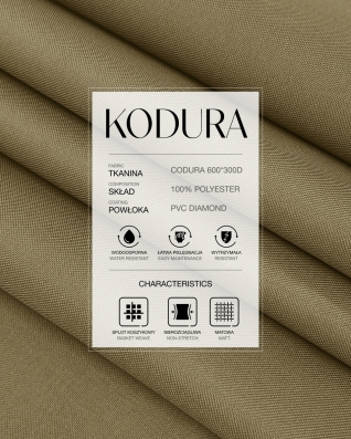 Tkanina wodoodporna Kodura 600D*300D PVC (894) ciemnobeżowa