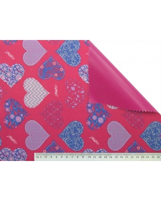 Polyester fabric premium 600d*300d waterproof pvc-f covered hearts 4 150 cm 5 mb