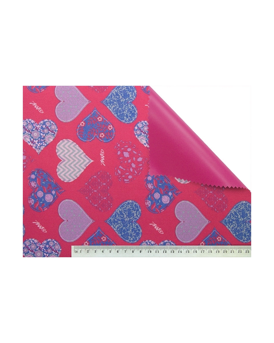 Polyester fabric premium 600d*300d waterproof pvc-f covered hearts 4 150 cm 5 mb