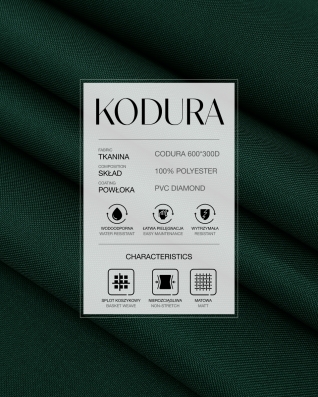Voděodolná tkanina Kodura 600D*300D PVC (017) tmavě zelená
