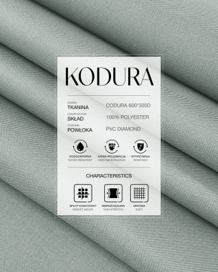 Tkanina wodoodporna Kodura 600D*300D PVC (032) jasnoszara