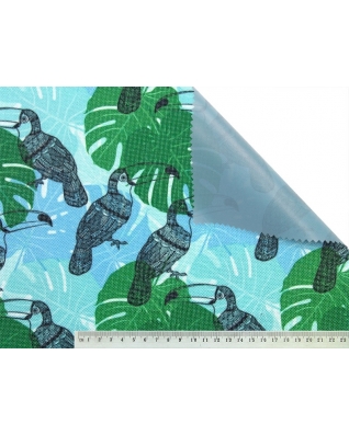 Polyester fabric premium 600d*300d waterproof pvc-f covered toucan 14 150 cm
