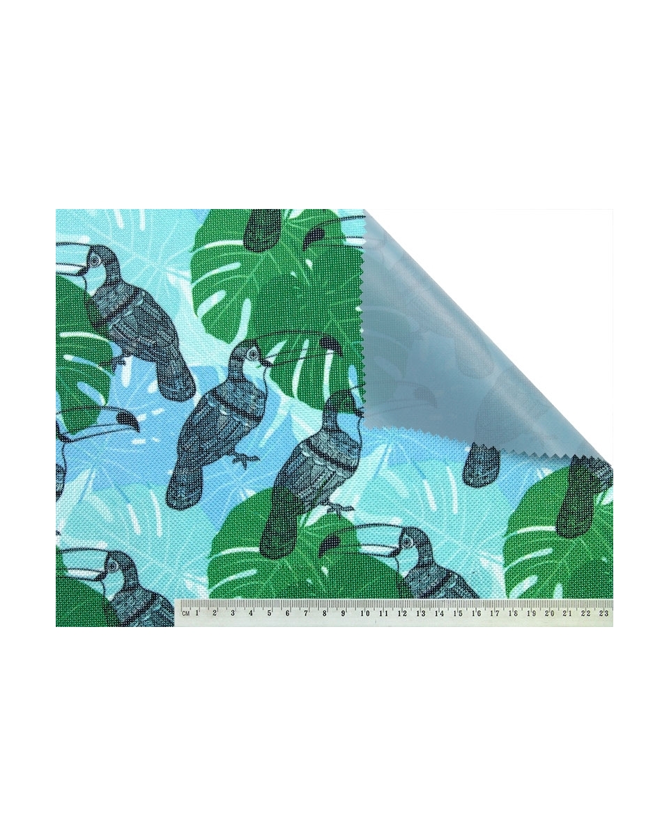 Polyester fabric premium 600d*300d waterproof pvc-f covered toucan 14 150 cm