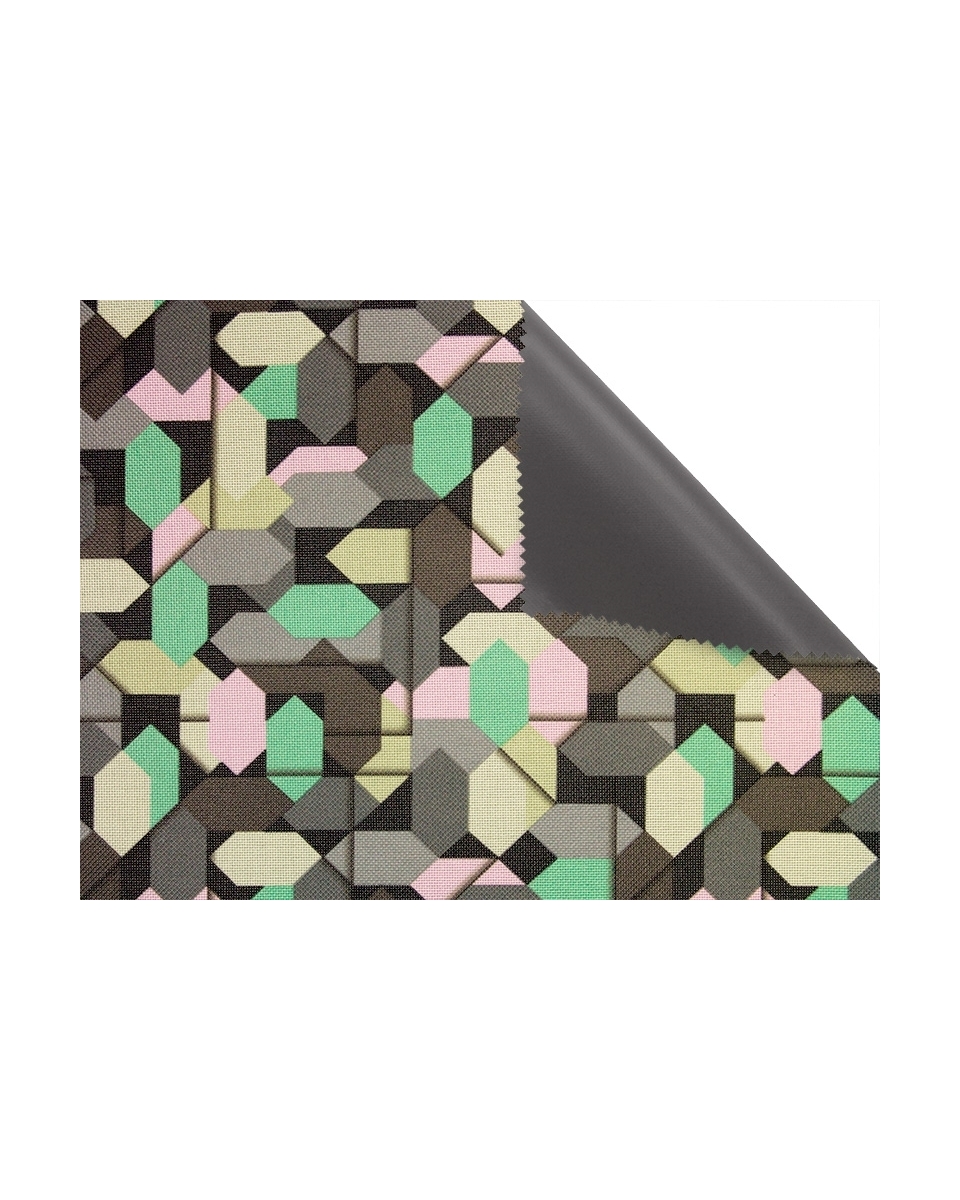 Polyesterová tkanina premium 600d*300d voděodolný potažená pvc-f geometrie 16 150 cm