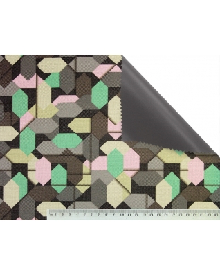 Polyester fabric premium 600d*300d waterproof pvc-f covered geometry 16 150 cm