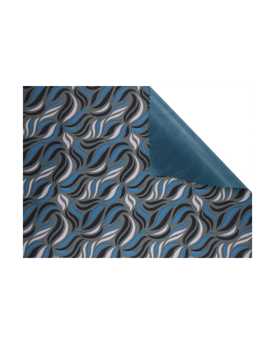 Polyester-stoff premium 600d*300d wasserdicht pvc-f-beschichtet blaue Welle 19  150 cm