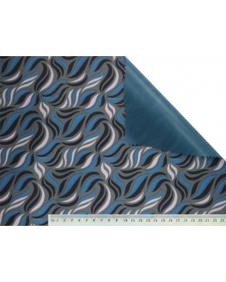 Polyester-stoff premium 600d*300d wasserdicht pvc-f-beschichtet blaue Welle 19  150 cm