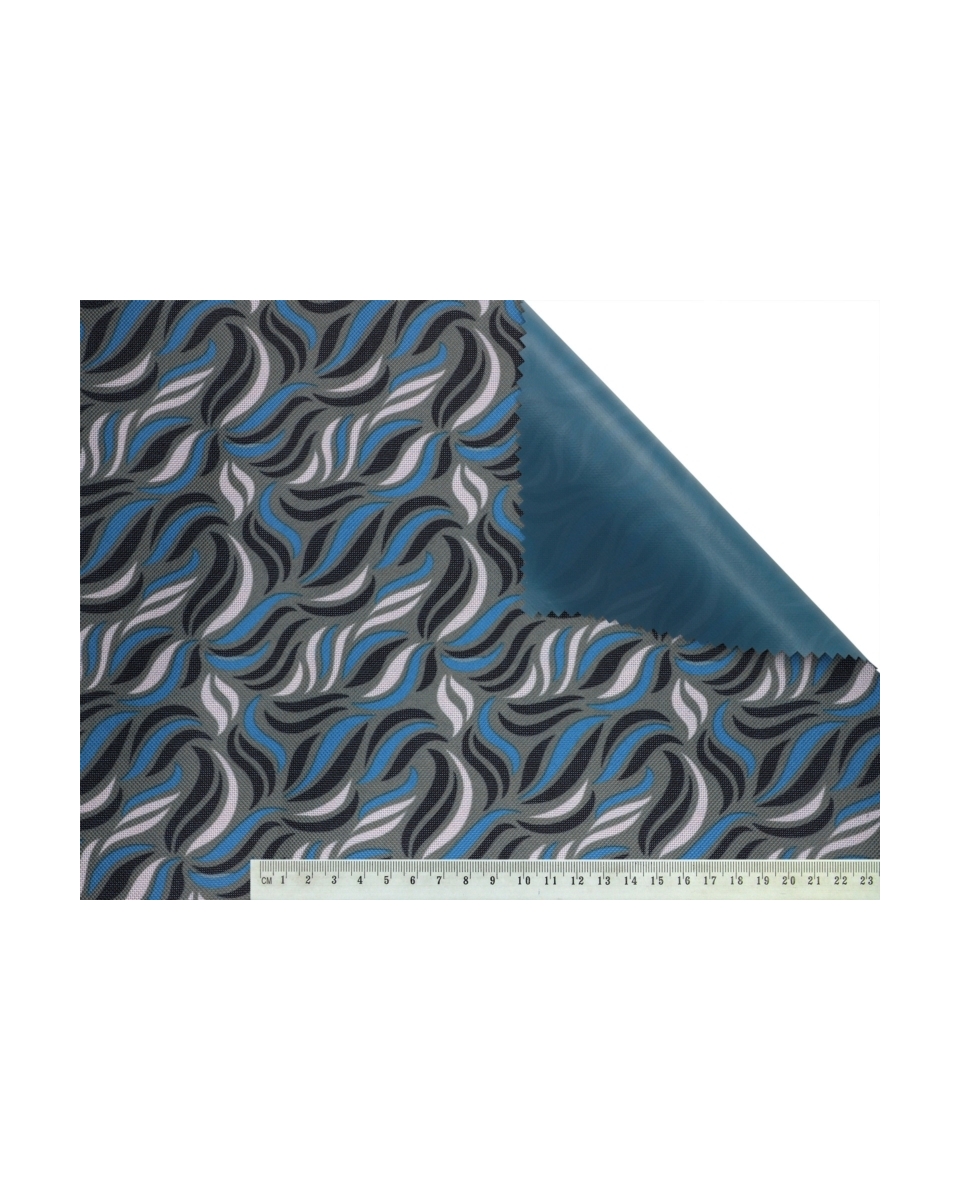 Polyester-stoff premium 600d*300d wasserdicht pvc-f-beschichtet blaue Welle 19  150 cm