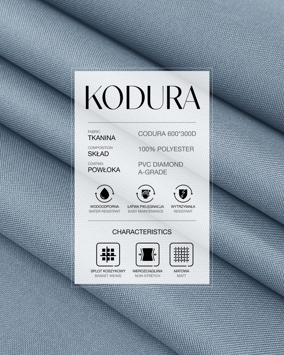 Voděodolná tkanina Kodura 600D*300D PVC A-GRADE (095) světle fialová