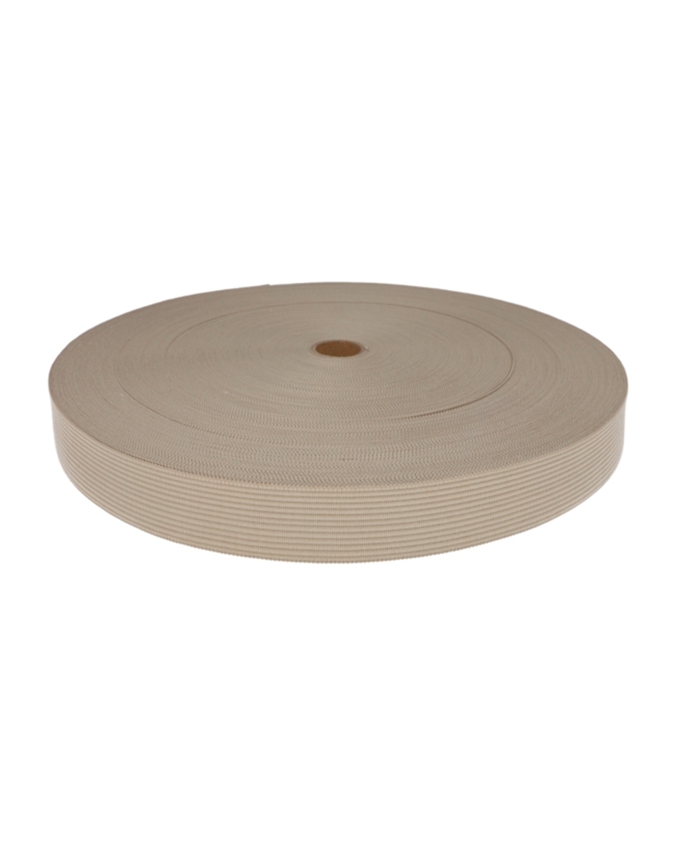 KNITTED   TRIMMING 25 MM  LIGHT  BEIGE&nbsp101 PES 100 MB