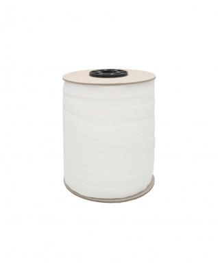Taśma lamówka dziana 10 mm / 0,6 mm biała (580)