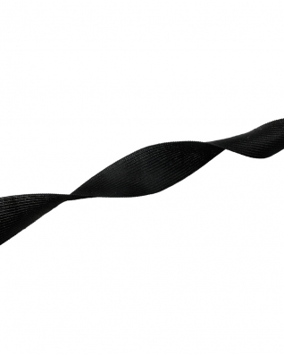 Knitted twill tape 25 mm black (580)