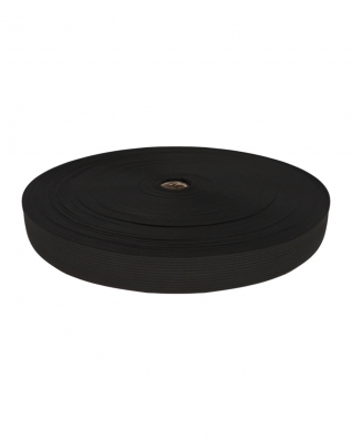 Knitted twill tape 25 mm black (580)