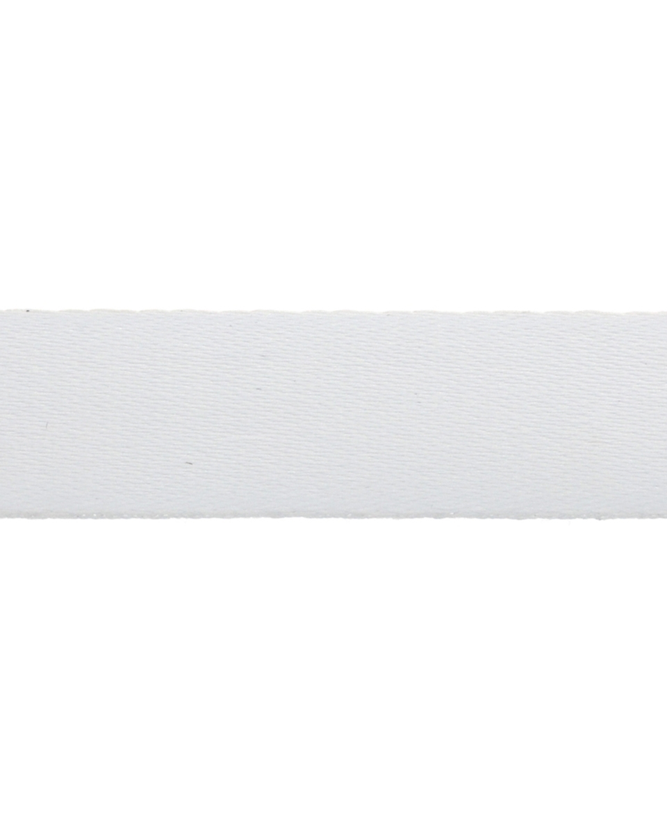 Taśma smyczowa sublimacyjna poliestrowa 25 mm/0,65 mm biała  (501)
