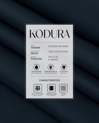 Tkanina wodoodporna Kodura 600D*600D PVC-FLAT A-GRADE (058) granatowa