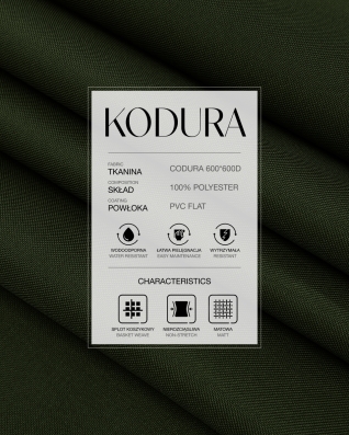 Tkanina wodoodporna Kodura 600D*600D PVC-FLAT (173) khaki