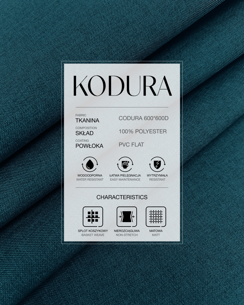 Voděodolná tkanina Kodura 600D*600D PVC-FLAT (146) modrá dvoutónová