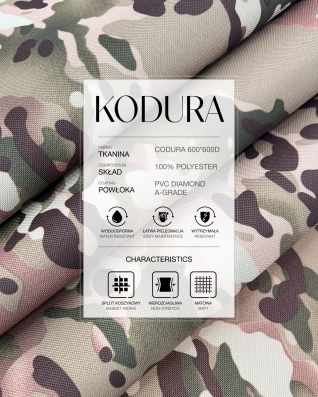 Tkanina wodoodporna Kodura 600D*600D PVC A-GRADE Multicam