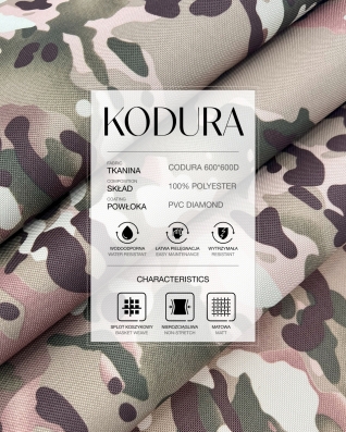 Tkanina wodoodporna Kodura 600D*600D PVC Multicam