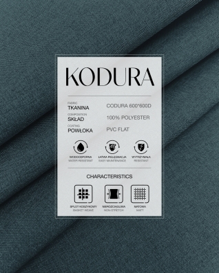 Tkanina wodoodporna Kodura 600D*600D PVC-FLAT (058-2) granatowa dwuton