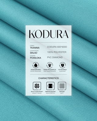 Tkanina wodoodporna Kodura 600D*600D PVC (546) błękitna