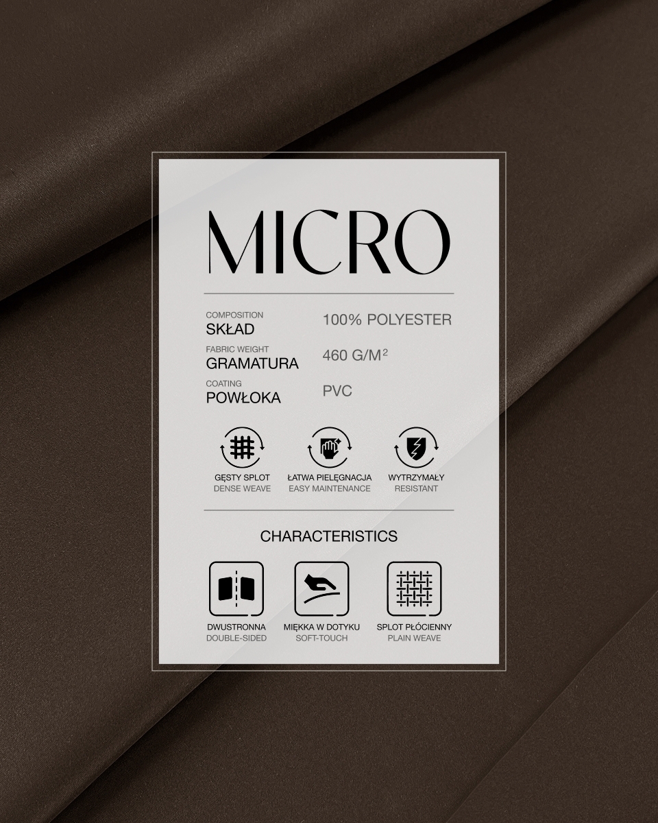 Polyester Fabric Micro PVC (141) dark Brown