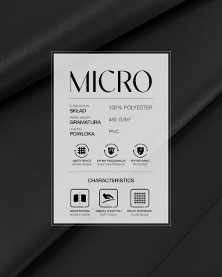 Polyesterová tkanina Micro PVC (580) černá