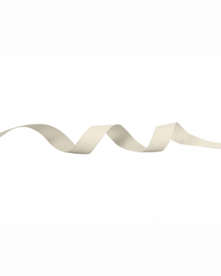 Baumwollköperband 15 mm/0,35 mm Weiß (Natural) (123)