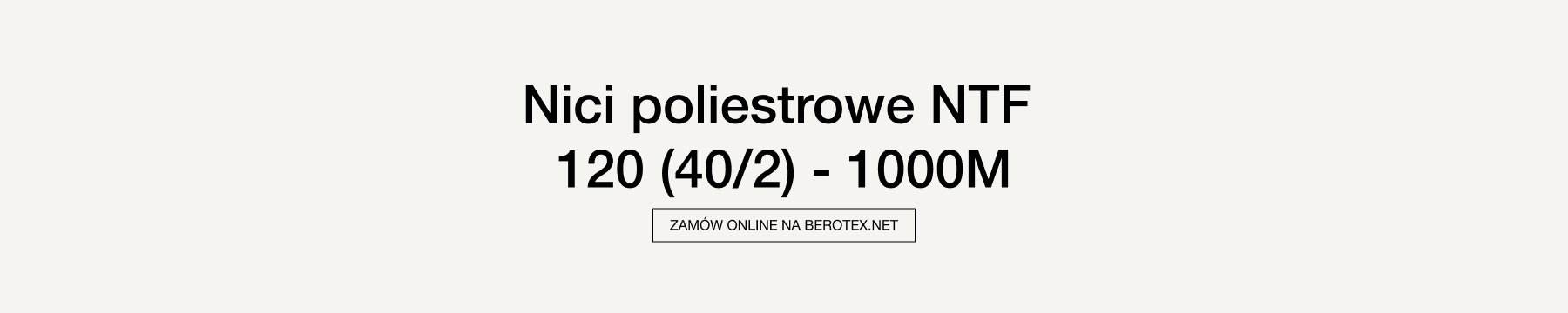 Nici poliestrowe NTF 120 1000m – do maszyny