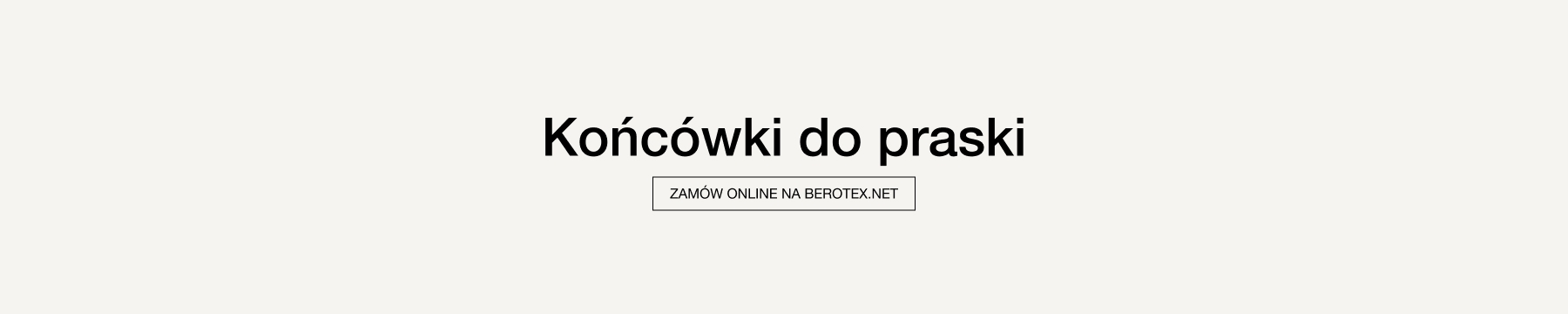Końcówki do praski kaletniczej dźwigowej/ręcznej